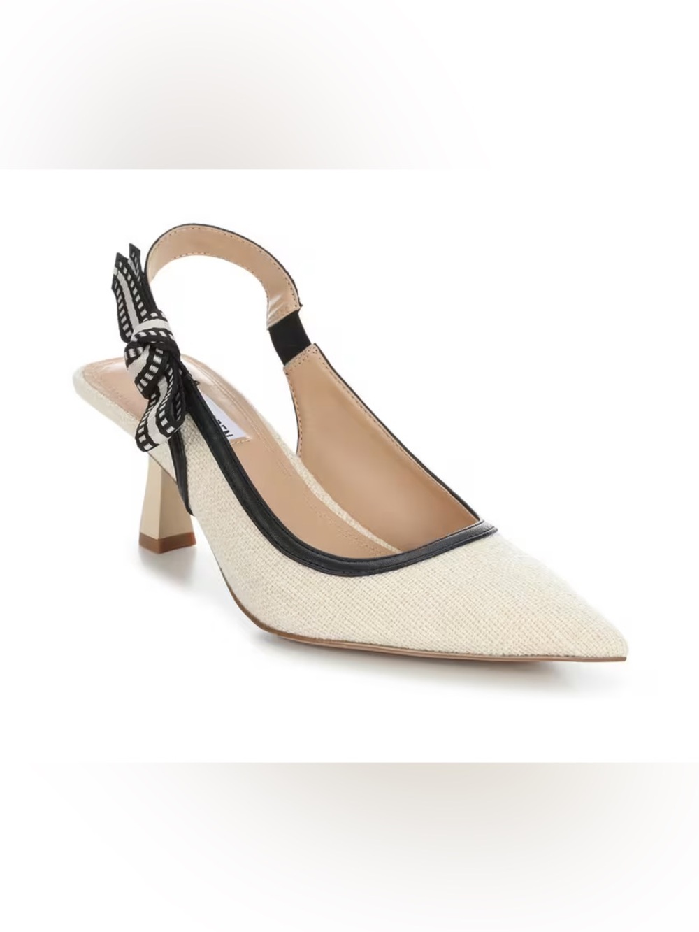 Steve Madden Versali Pump - Cream Canvas Textile